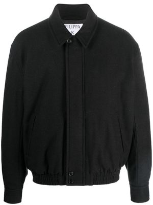 Filippa K merino wool-blend bomber jacket - Black