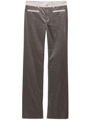 Filippa K metallic-effect straight-leg trousers - Grey