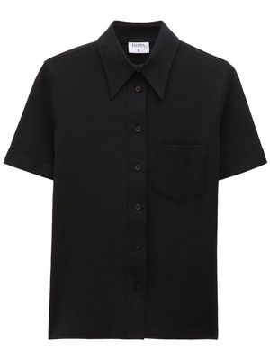 Filippa K monogram-embroidered jersey shirt - Black