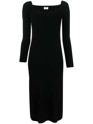 Filippa K Off-Shoulder knitted midi dress - Black