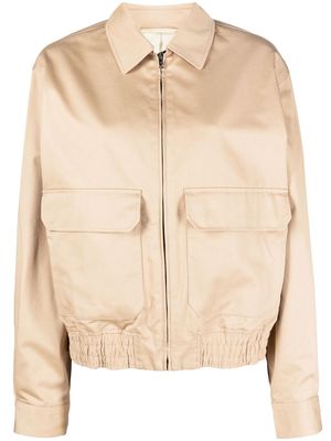Filippa K organic-cotton zip-up jacket - Neutrals