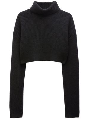 Filippa K ribbed-knit cashmere cropped jumper - Black