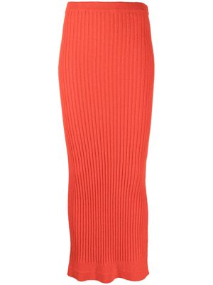 Filippa K ribbed-knit maxi skirt - Red