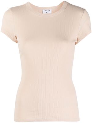 Filippa K ribbed-knit short-sleeved top - Pink