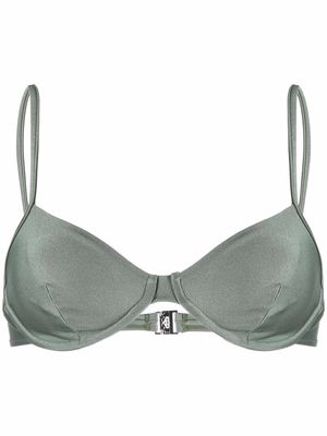 Filippa K Shimmer underwire bikini top - Green