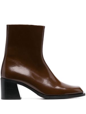 Filippa K side-zip 70mm ankle boots - Brown