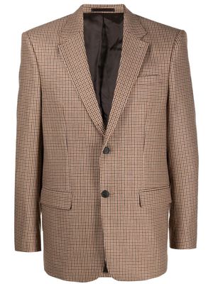 Filippa K single-breasted check-pattern blazer - Brown