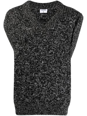 Filippa K square knit vest - Black