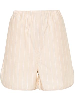 Filippa K striped organic-cotton shorts - Yellow