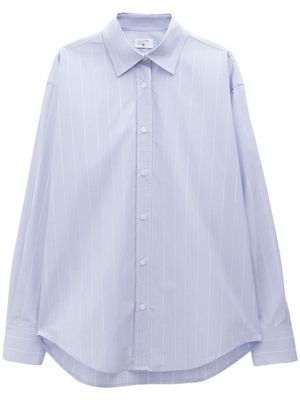 Filippa K striped poplin organic cotton shirt - Blue