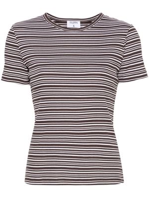Filippa K striped ribbed T-shirt - Brown