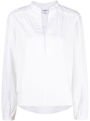 Filippa K V-neck puff-sleeve shirt - White