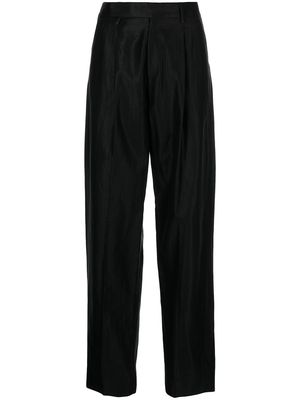 Filippa K wide-leg pleat-detail trousers - Black