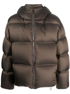 Filippa K zip-up hooded puffer jacket - Brown