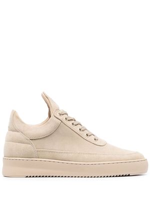 Filling Pieces embroidered-logo suede sneakers - Neutrals