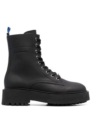 Filling Pieces lace-up leather ankle boots - Black