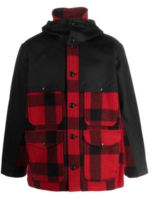 Filson check-print hooded jacket - Red