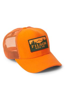 Filson Logger Trucker Hat in Blaze Orange