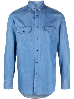 Finamore 1925 Napoli cotton denim shirt - Blue