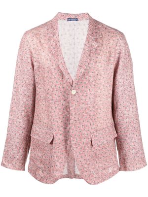 Finamore 1925 Napoli fitted single-breasted blazer - Pink