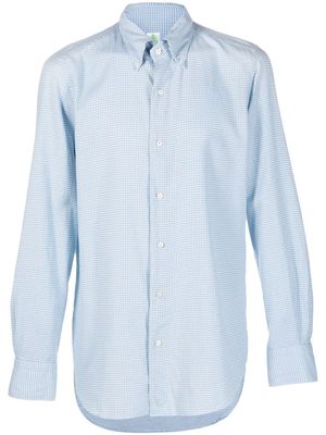 Finamore 1925 Napoli gingham check button-down shirt - Blue