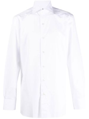 Finamore 1925 Napoli long-sleeve wingtip-collar shirt - White