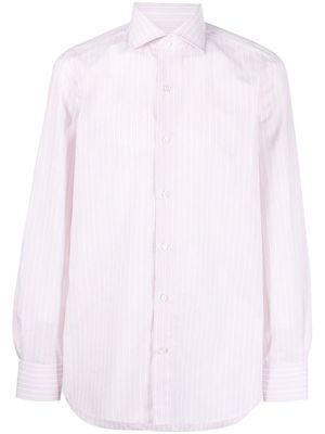 Finamore 1925 Napoli pinstripe cotton shirt - Pink