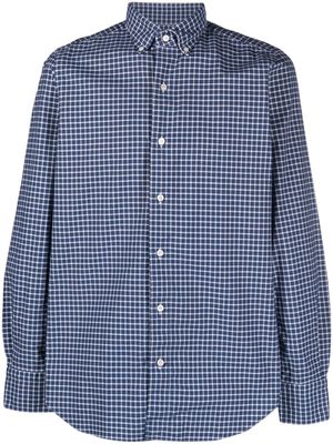 Finamore 1925 Napoli plaid-check cotton shirt - Blue