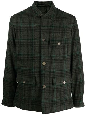 Finamore 1925 Napoli plaid-check shirt jacket - Green