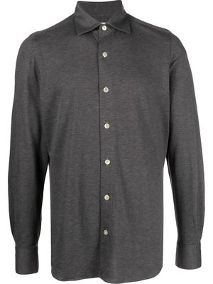 Finamore 1925 Napoli plain button-down shirt - Grey