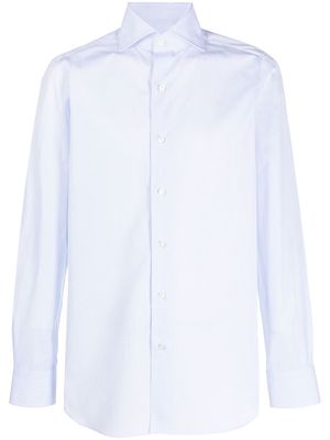 Finamore 1925 Napoli plain cotton shirt - Blue