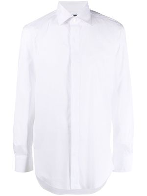 Finamore 1925 Napoli plain long-sleeve shirt - White
