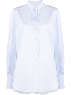 Finamore 1925 Napoli plain oversize cotton shirt - 13 AZZURRO