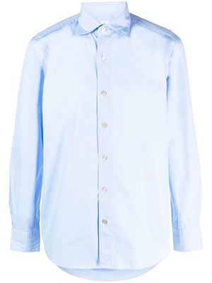 Finamore 1925 Napoli spread-collar cotton shirt - Blue