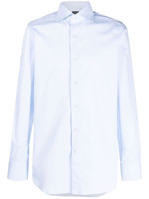 Finamore 1925 Napoli spread-collar long-sleeve shirt - Blue