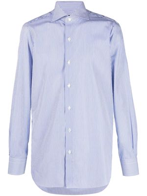 Finamore 1925 Napoli spread-collar striped shirt - Blue
