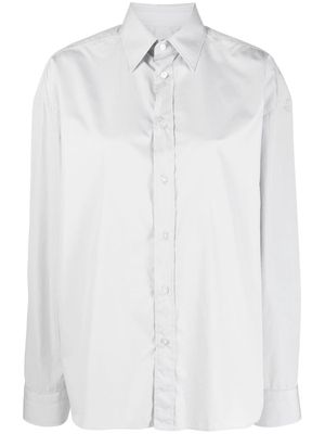 Finamore 1925 Napoli straight-point collar cotton shirt - Grey