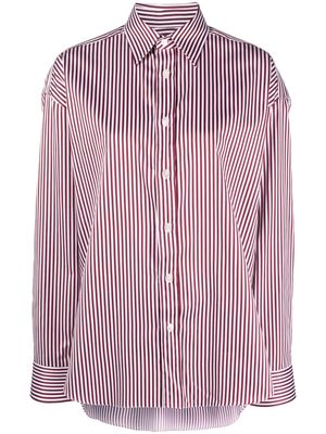 Finamore 1925 Napoli stripe-pattern cotton shirt - Red