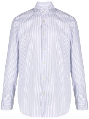 Finamore 1925 Napoli stripe spread-collar cotton shirt - White