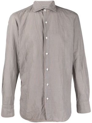 Finamore 1925 Napoli striped button-up shirt - Brown