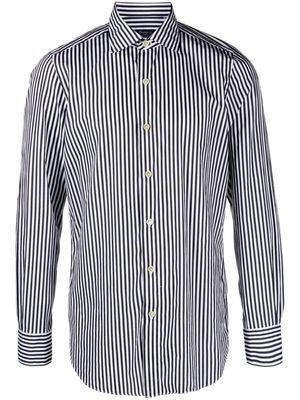 Finamore 1925 Napoli striped cotton shirt - Black