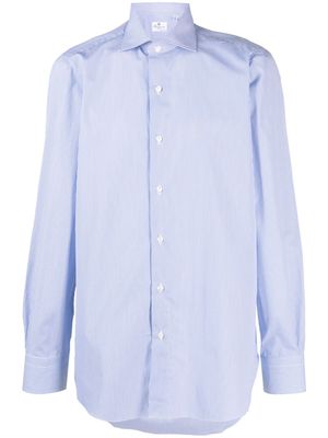 Finamore 1925 Napoli striped long-sleeve cotton shirt - Blue