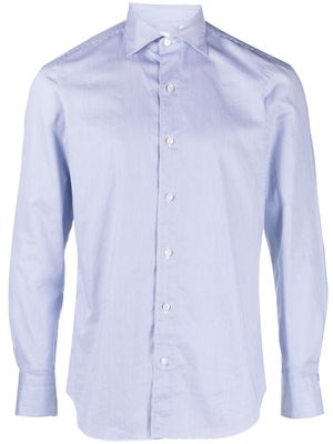 Finamore 1925 Napoli striped long-sleeve cotton shirt - White