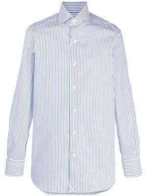 Finamore 1925 Napoli striped-print spread-collar shirt - Blue