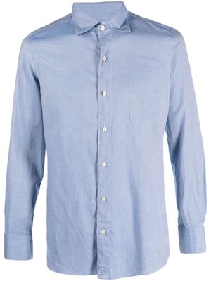 Finamore 1925 Napoli Tokyo long-sleeve cotton shirt - 04 LIGHT BLUE