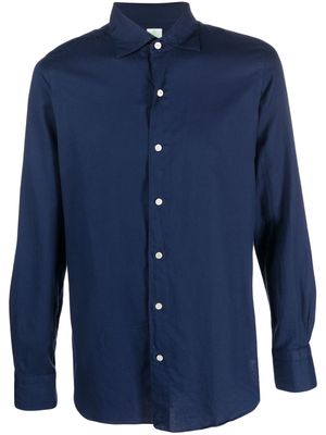 Finamore 1925 Napoli Tokyo long-sleeve cotton shirt - Blue