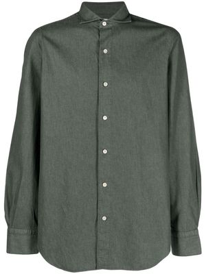 Finamore 1925 Napoli Tokyo long-sleeve cotton shirt - Green