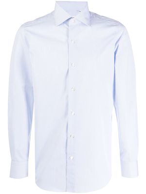 Finamore 1925 Napoli tuxedo collar cotton shirt - Blue