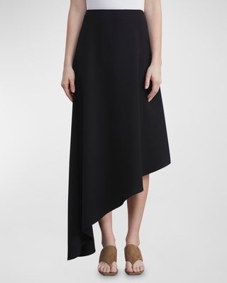 Finesse Crepe Asymmetric Skirt