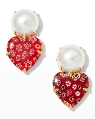Fiore Heart Drop Earrings